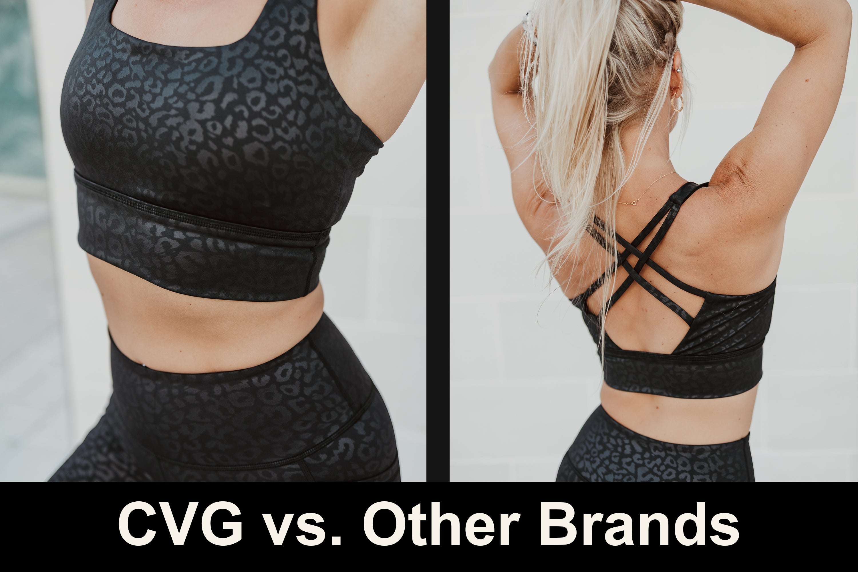 cvg's black leopard bra and leggings
