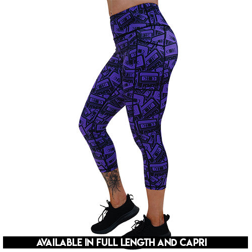 80s Mixtape Leggings available lengths