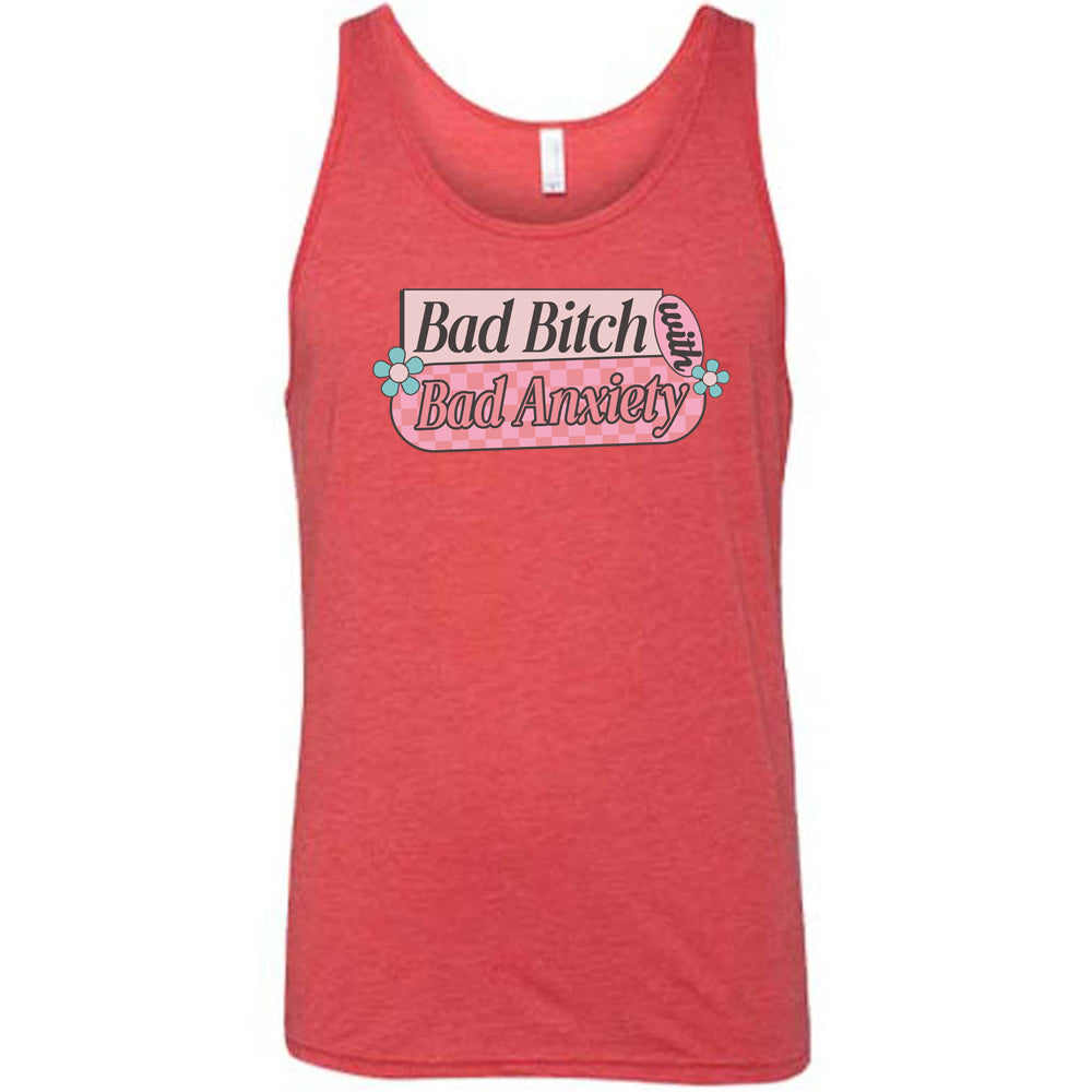 red Bad Bitch With Bad Anxiety Unisex Shirt