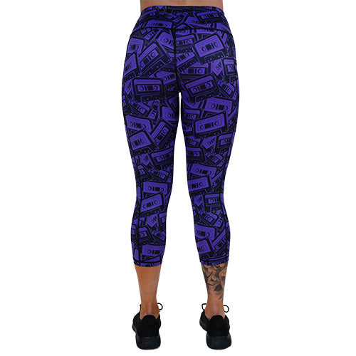 back of the capri length 80s Mixtape Leggings