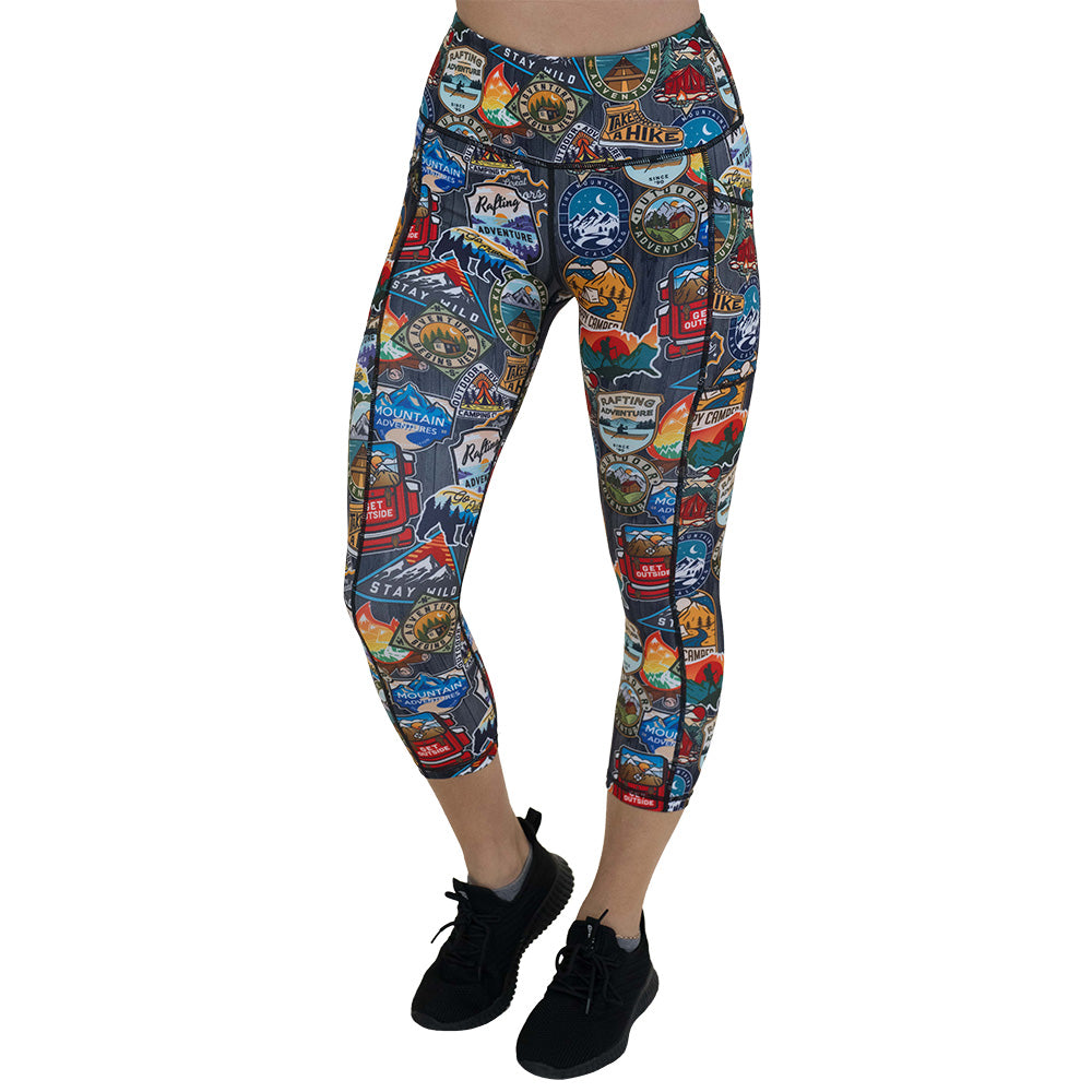 travel inspired leggings