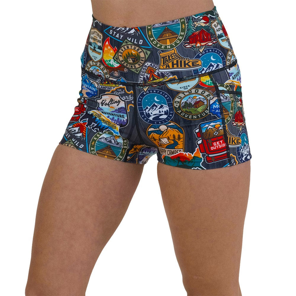 2.5 inch travel inspired shorts