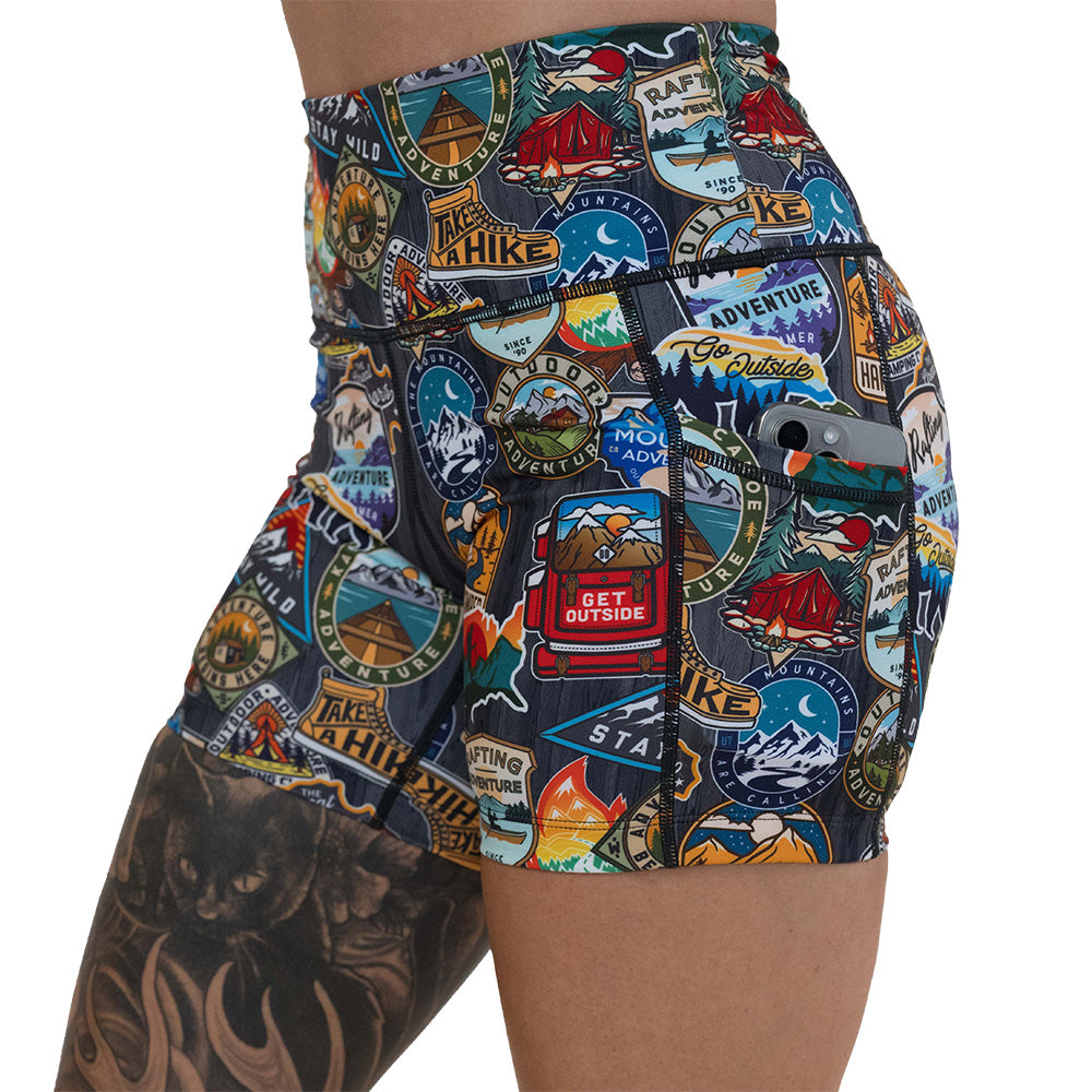 side pocket on the travel inspired shorts