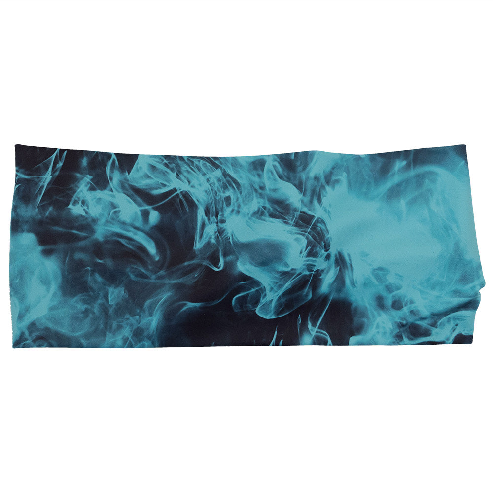 front of the blue smokey headband against a white background