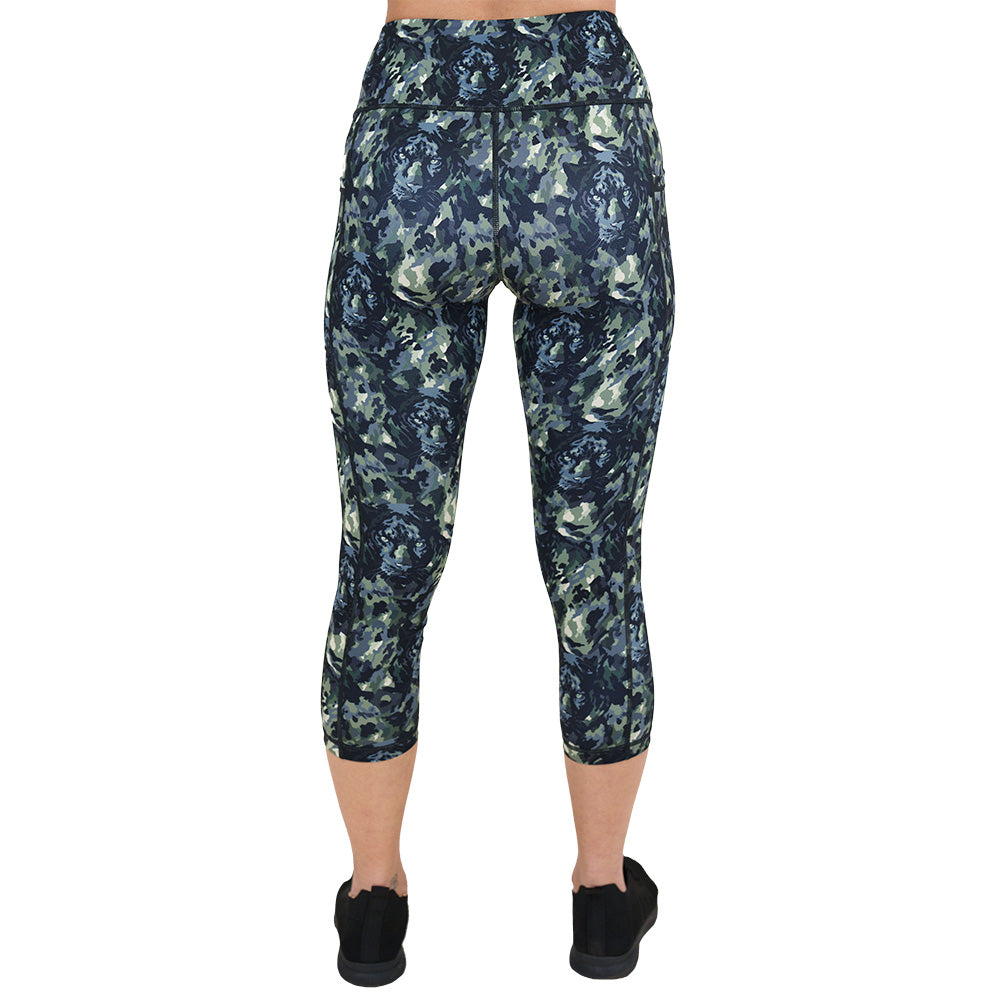 back of the panther camo print leggings