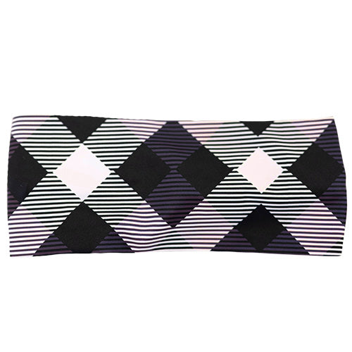 purple plaid headband