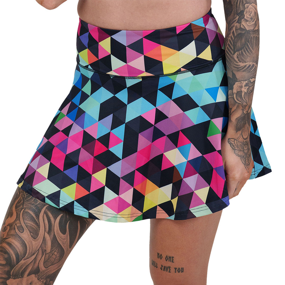 color block skirt
