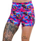 5 inch colorful sloth patterned shorts