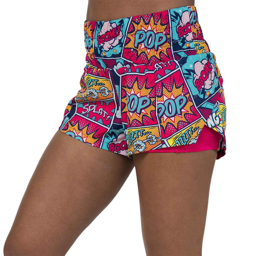 pop art inspired shorts