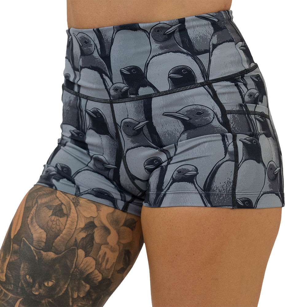 penguin patterned shorts