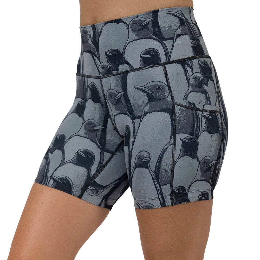 penguin patterned shorts