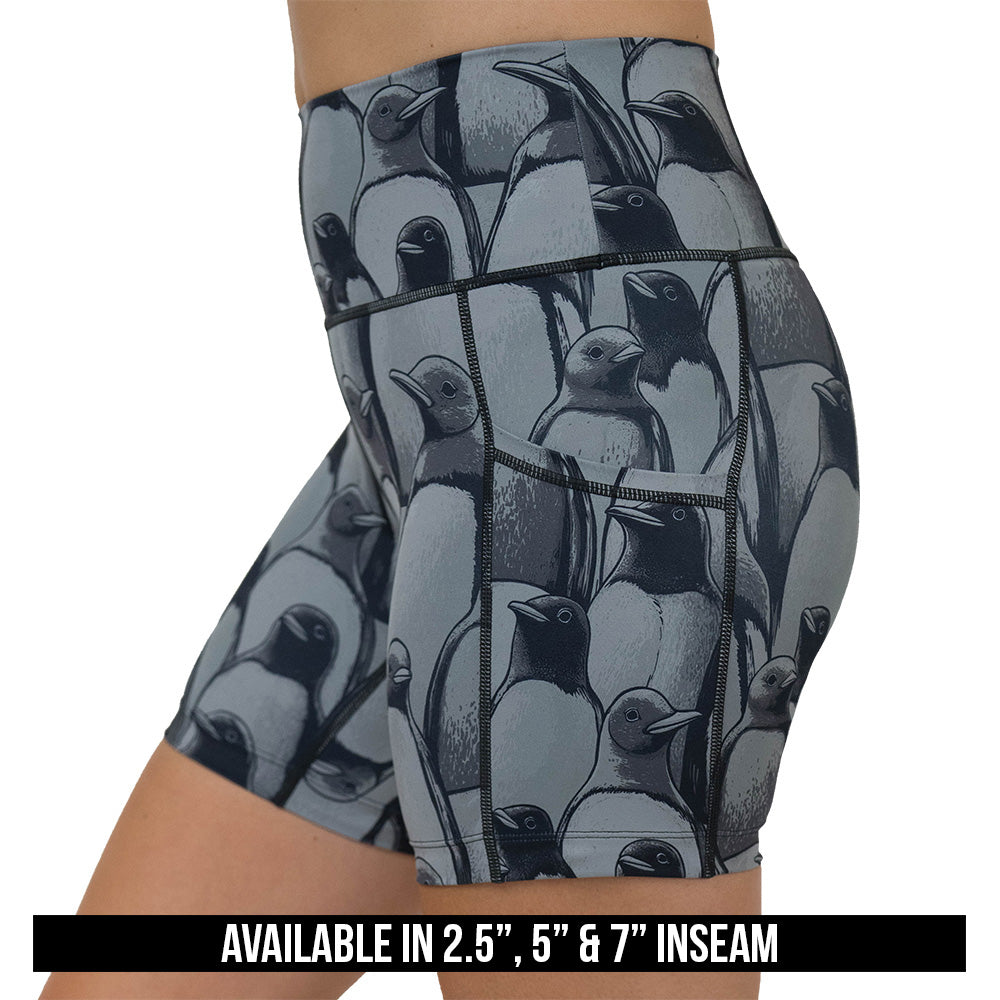 penguin patterned shorts
