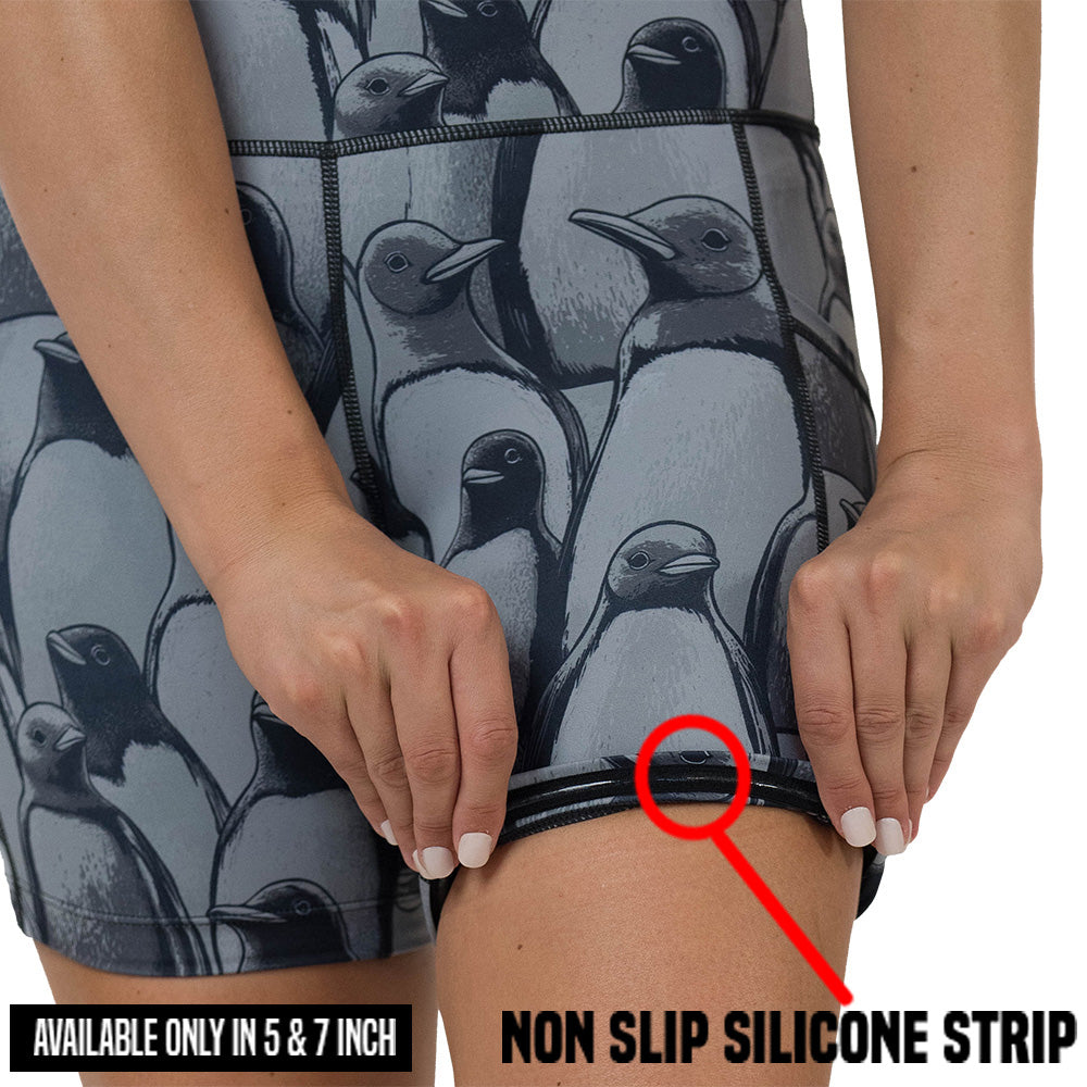 non slip strip on the penguin patterned shorts