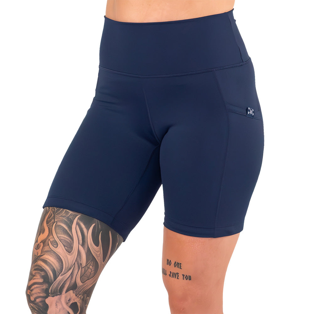 7 inch navy blue shorts