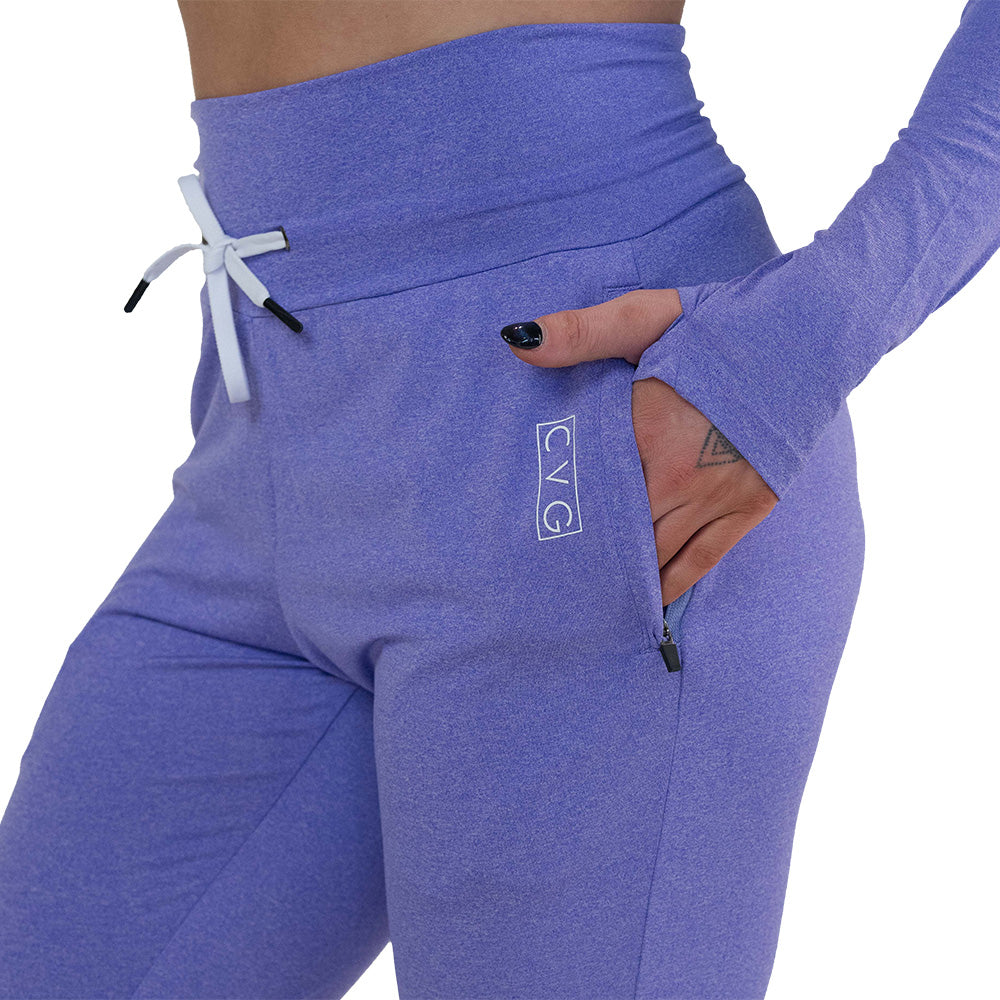 side pocket on the Purple joggers