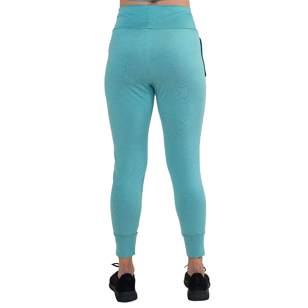 back of the Turquoise joggers