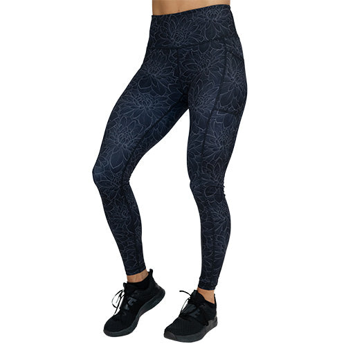 full length black lotus leggings