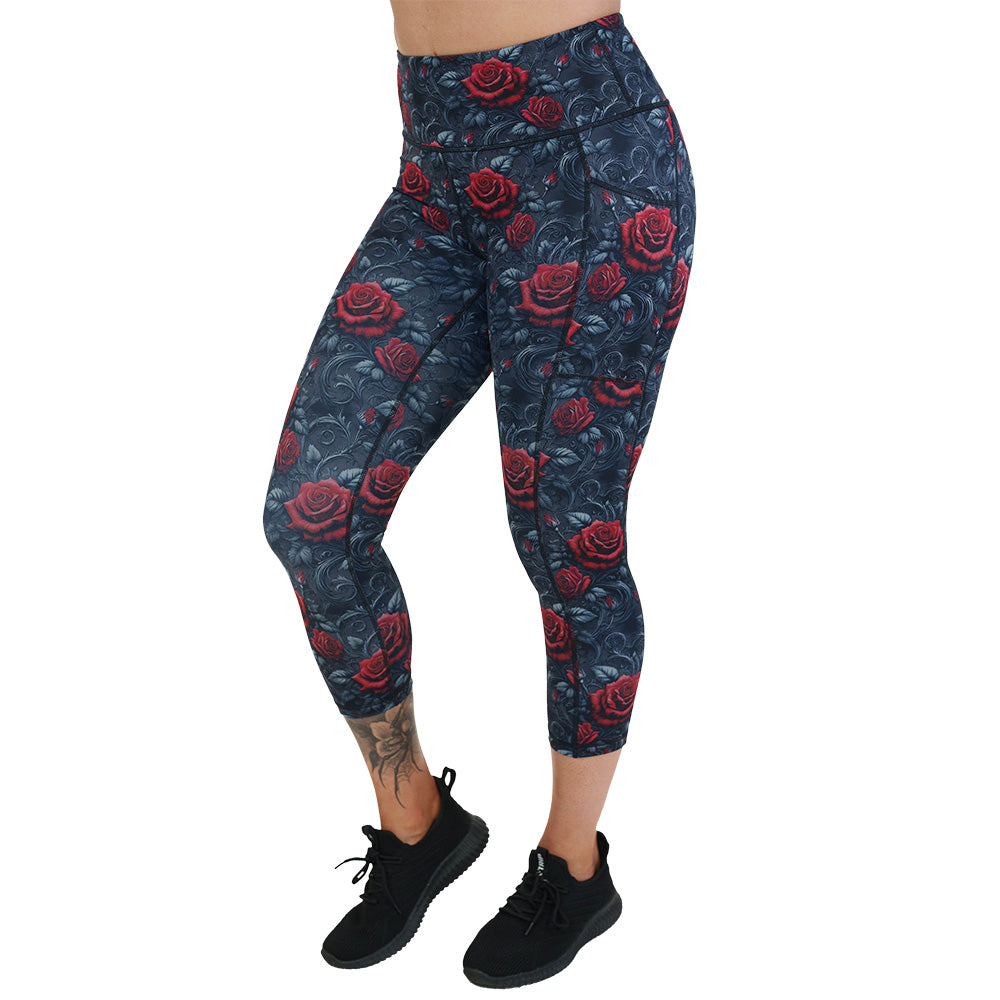 roses print leggings