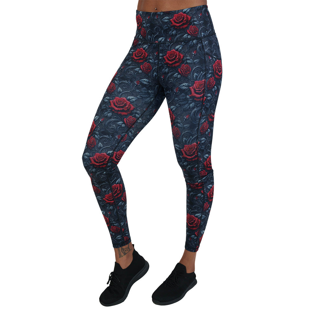 roses print leggings