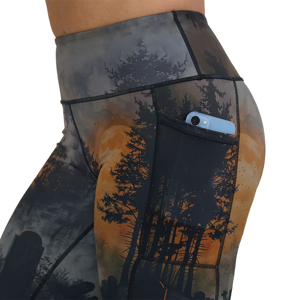 graveyard themed leggings