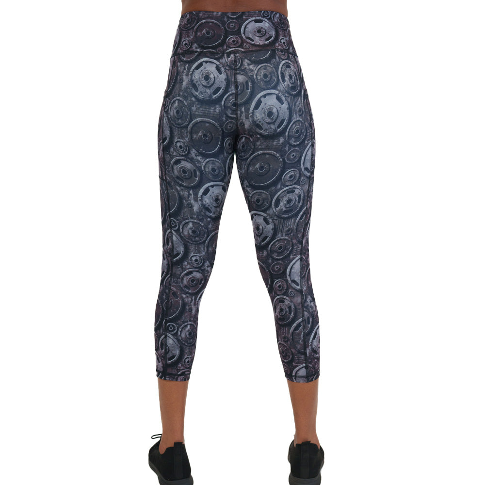 back of the gym plates design leggings
