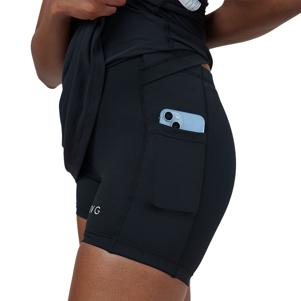 side pocket on the built in shorts