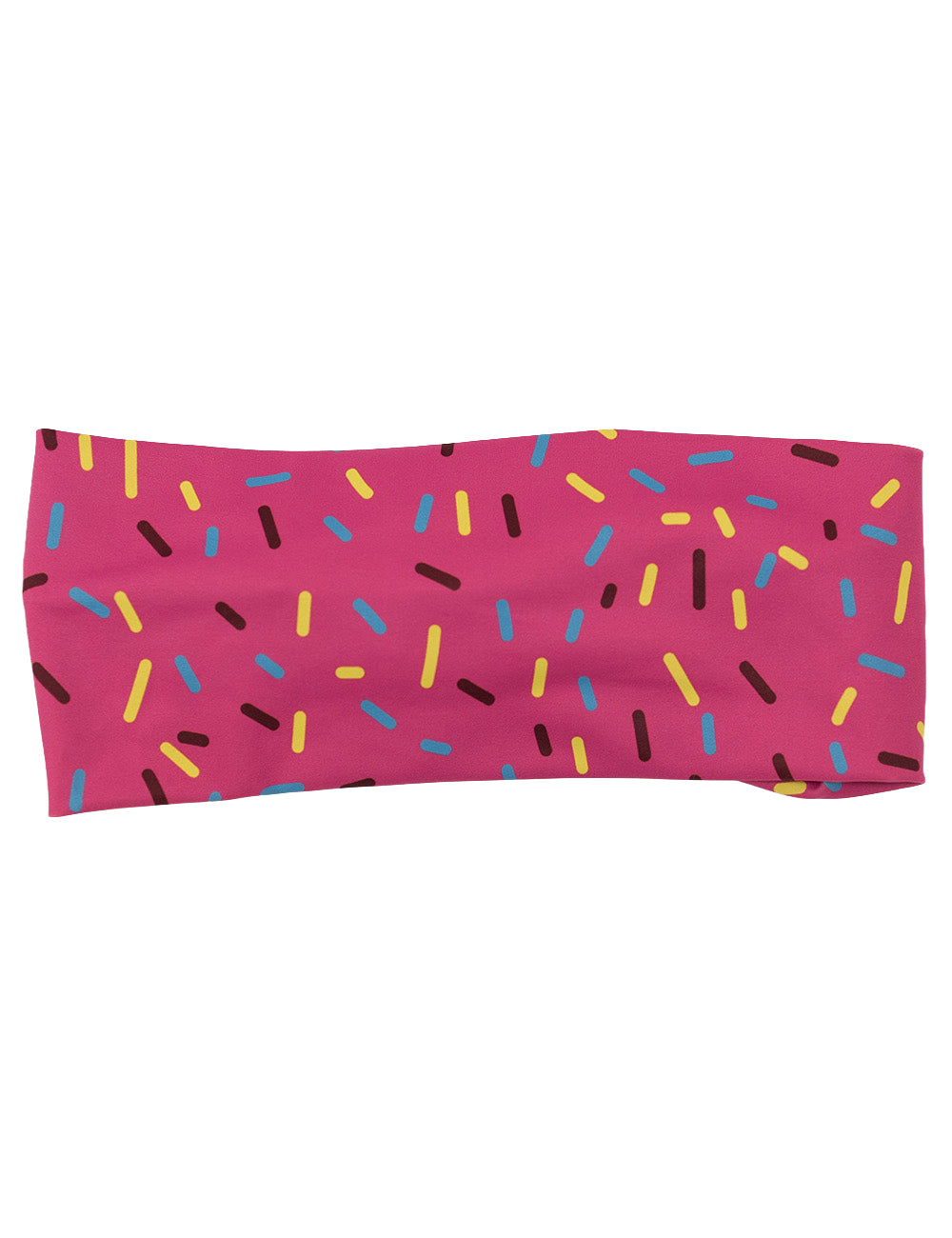front of the pink ice cream with sprinkles headband against a white background