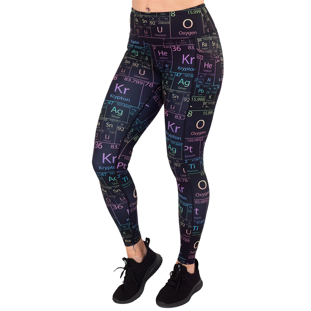 periodic table print leggings