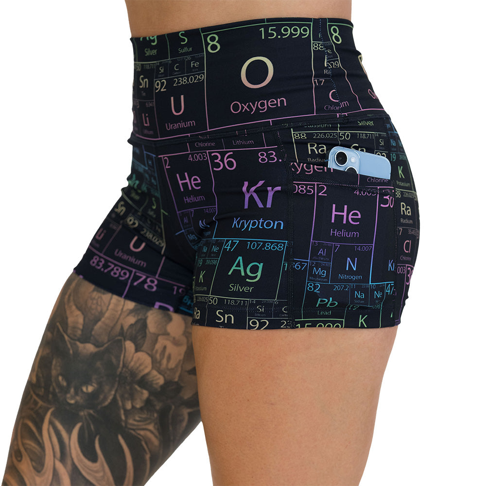 Shorts with periodic table design