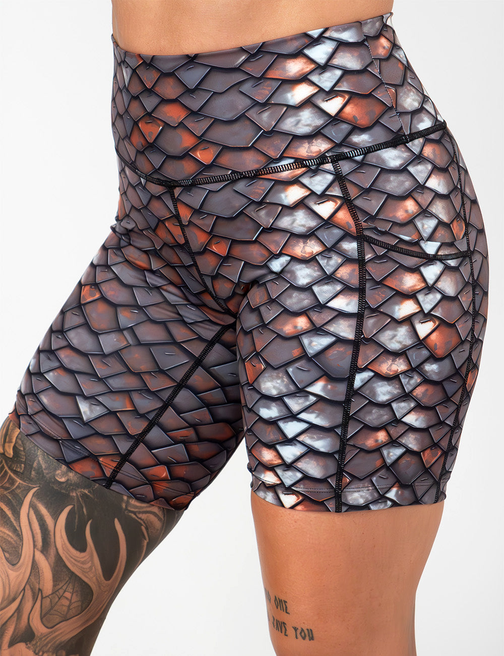 front of the 7 inch iron scales pattern against a white background