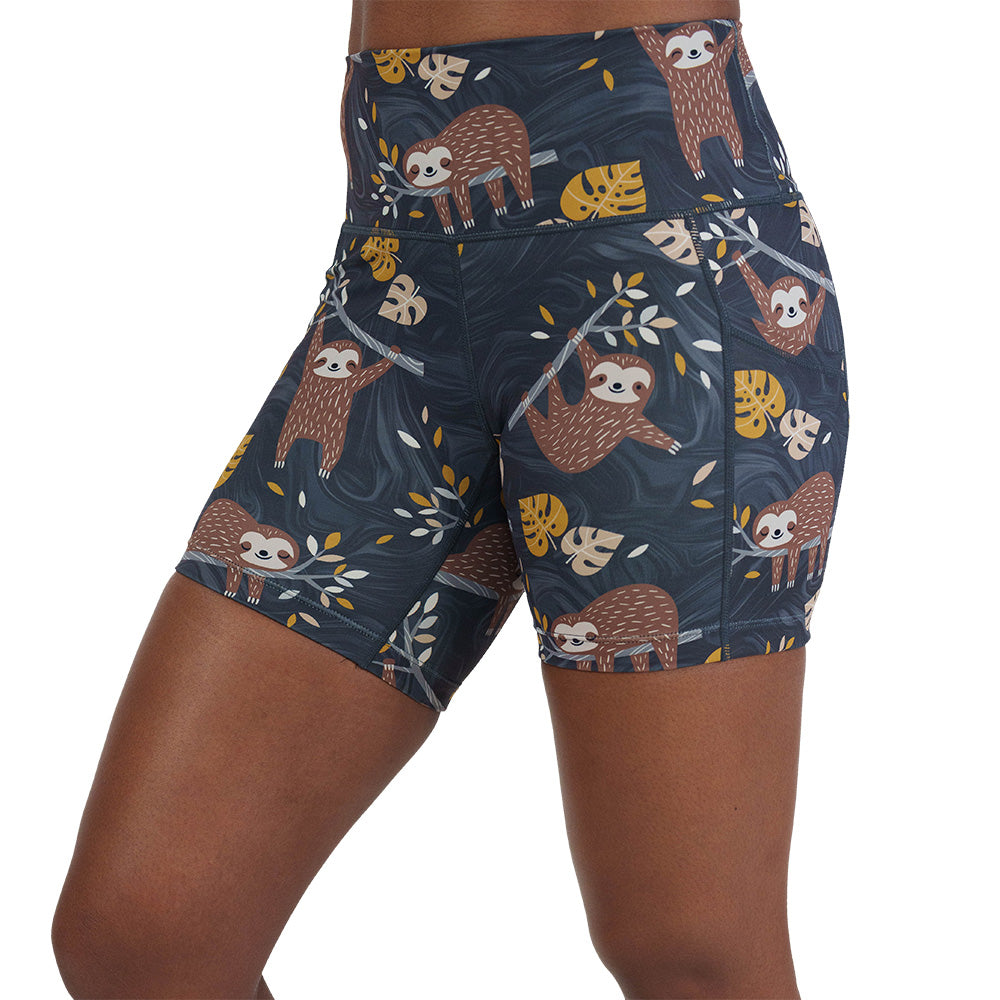 sloth patterned shorts