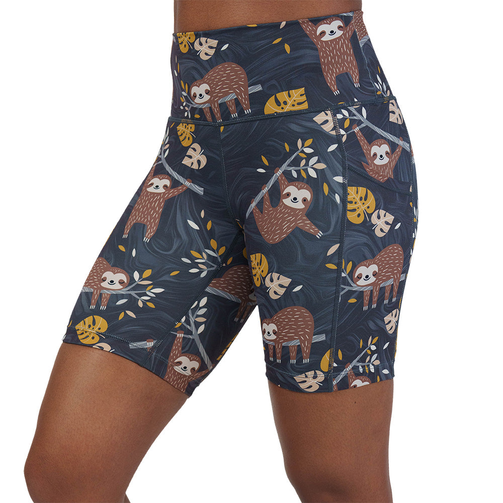 sloth patterned shorts