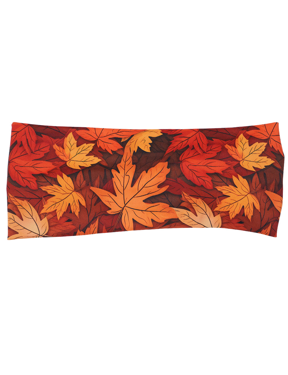 front of the orange leaves headband against a white background