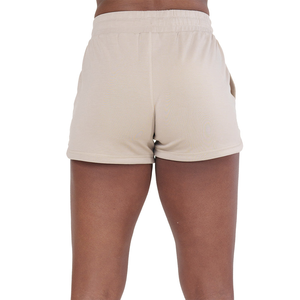 back of the tan shorts