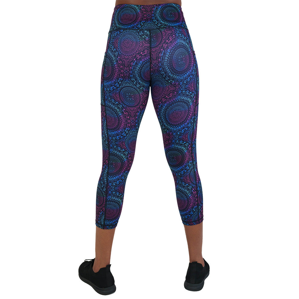 back of the mandala print leggings
