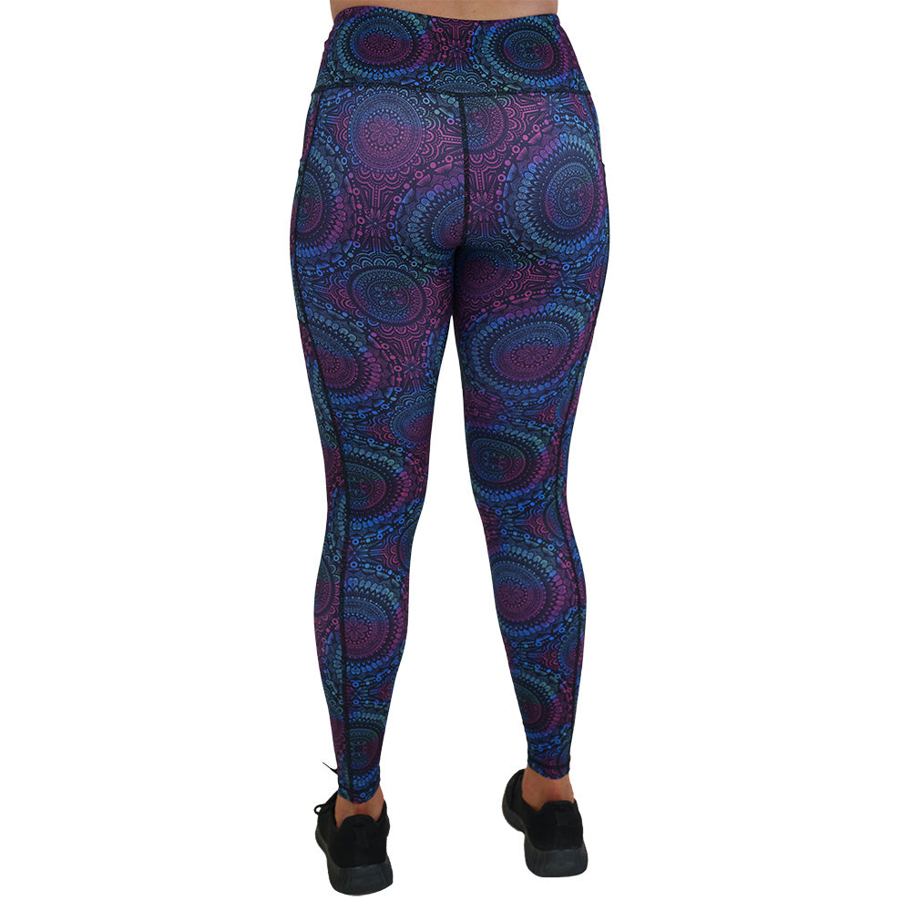 back of the mandala print leggings