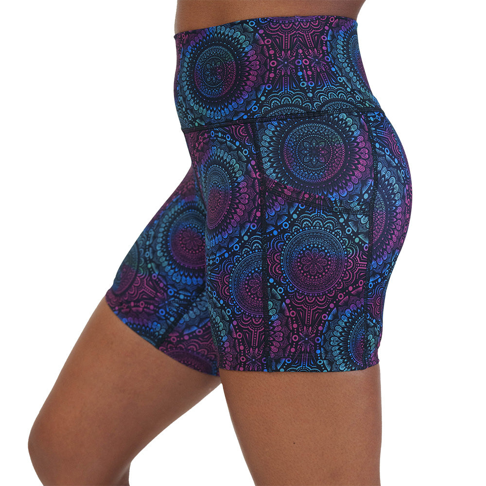 mandala print shorts