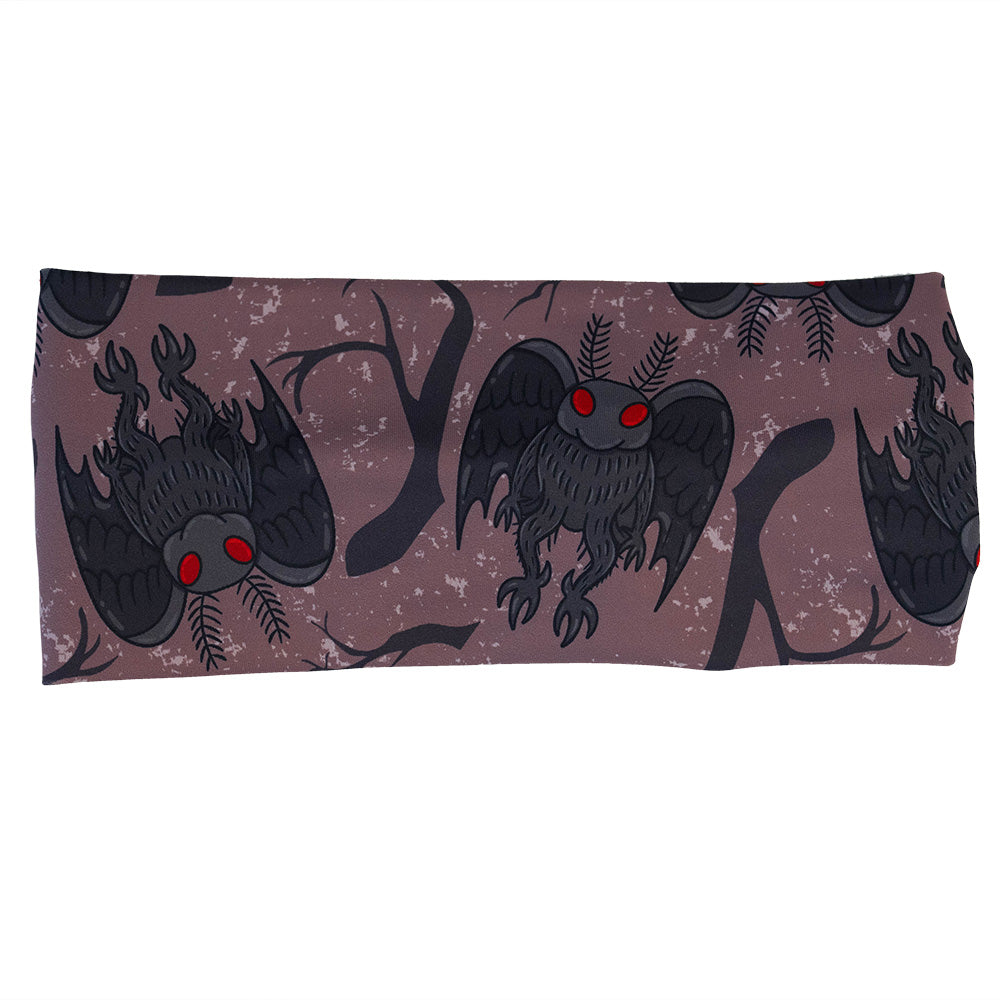 cartoon mothman print headband