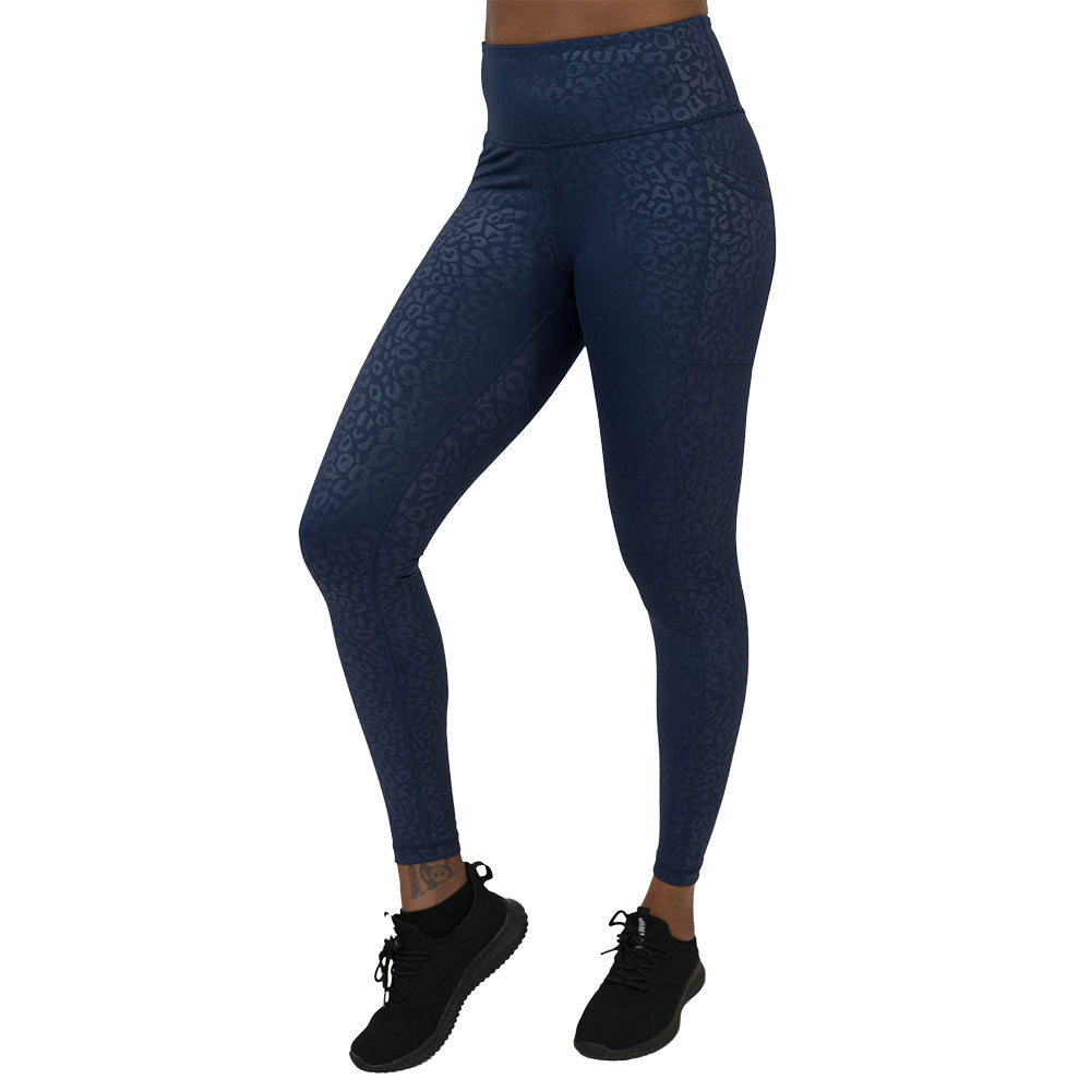 Navy Leopard Leggings