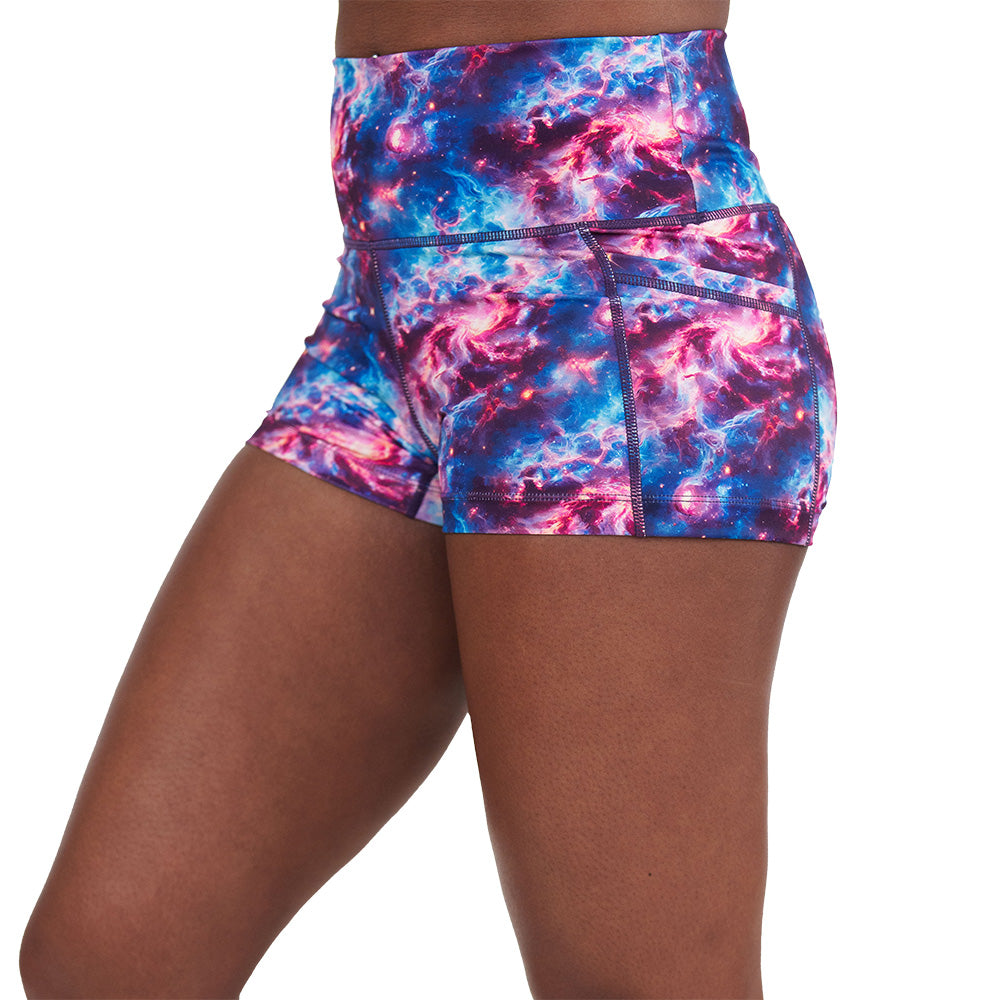 galaxy patterned shorts