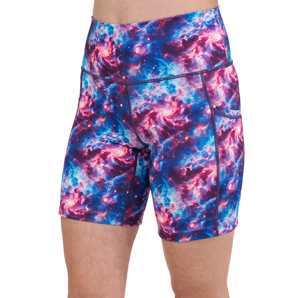 galaxy patterned shorts