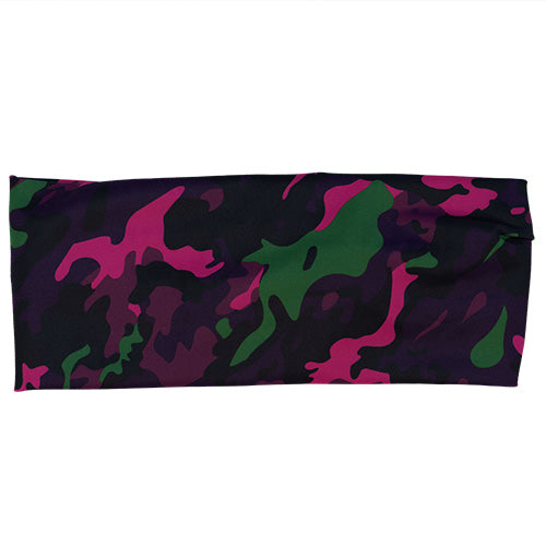 neon camo print headband