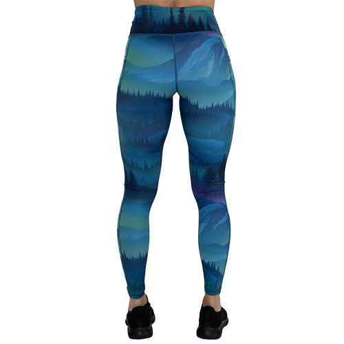 back of Aurora Borealis Leggings