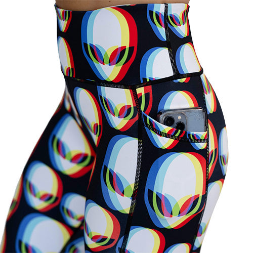 alien patterned leggings