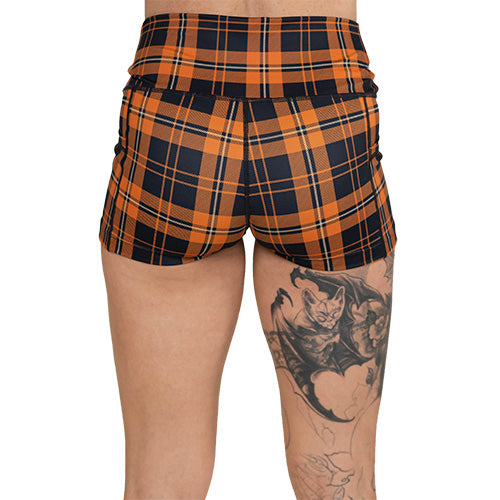 back of the orange plaid shorts