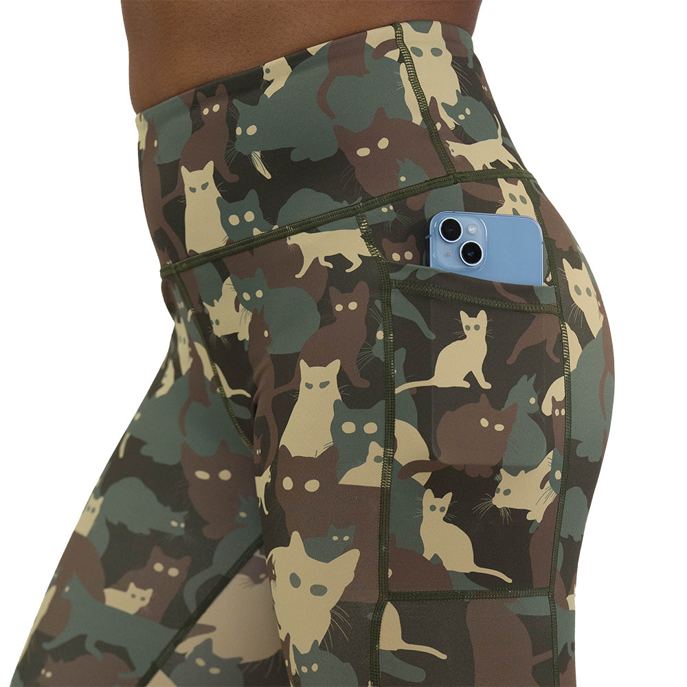 camo cat patterned leggings