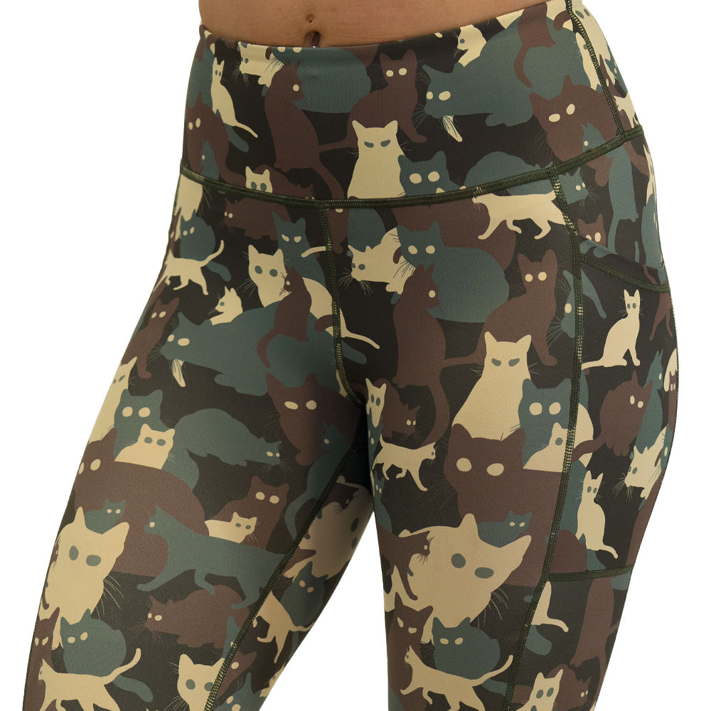 camo cat patterned leggings