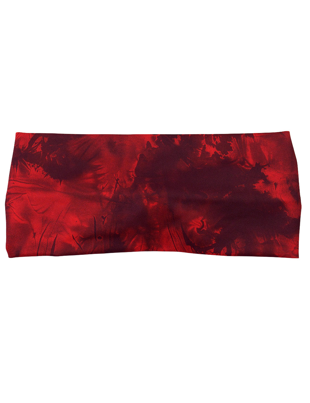 front of the red tie dye headband