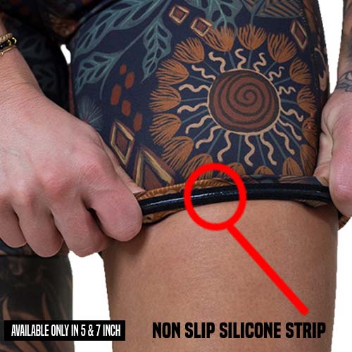 boho floral patterned shorts non slip strip