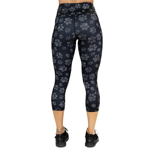 paw print leggings back